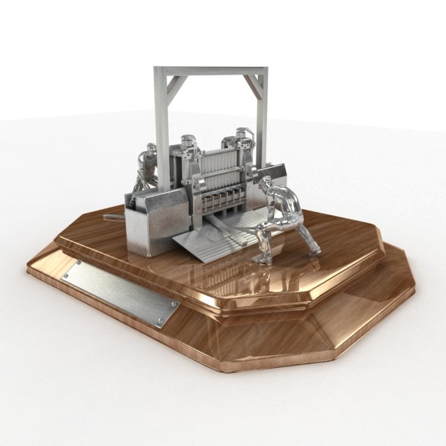 steel sculpture Model 3D .c4d .max .obj .3ds .fbx .stl .blend 