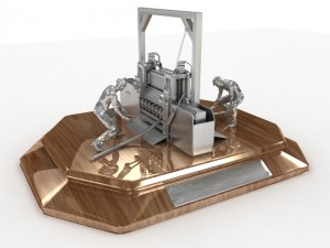 steel sculpture Model 3D
