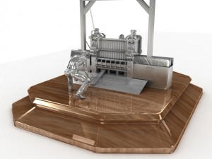 steel sculpture Model 3D
