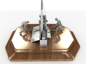 steel sculpture Model 3D