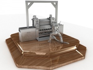 steel sculpture Model 3D
