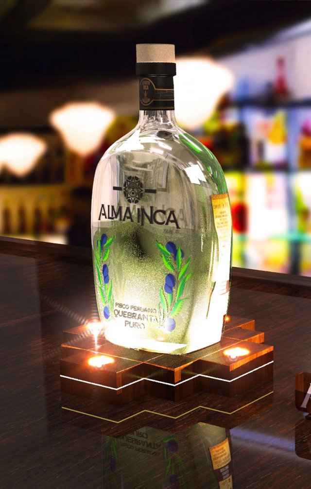 illuminated base for bottle Model 3D .c4d .max .obj .3ds .fbx .stl .blend 