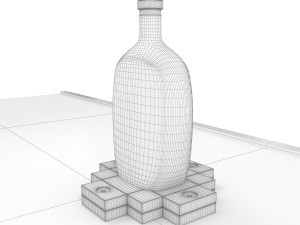 illuminated base for bottle Model 3D