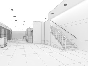 commercial area Modelo 3D