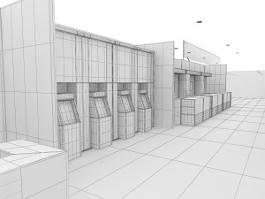 commercial area Modelo 3D