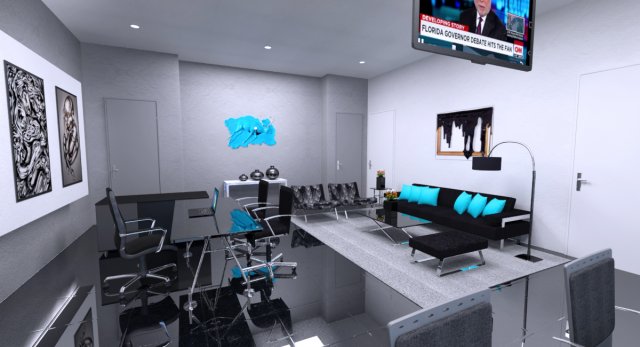 business office Model 3D .c4d .max .obj .3ds .fbx .stl .blend 