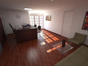 escrit&oacute;rio Modelo 3D