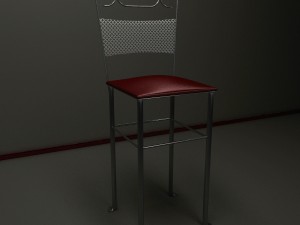 steel chair 3D Model