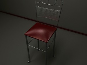 steel chair 3D 모델