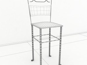 steel chair 3D 모델