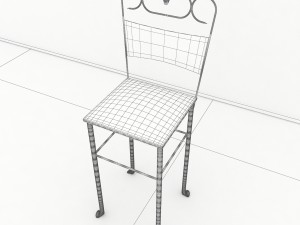 steel chair 3D 모델