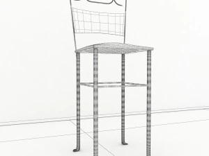 steel chair 3D Model