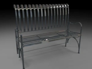 Ławka stalowa tarasowa Model 3D