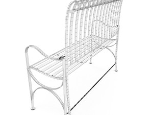 terrace steel bench 3D-Modell