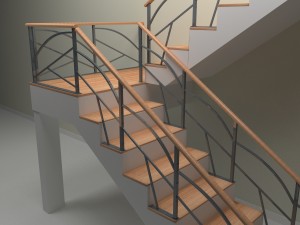 stair railings 3D Model