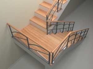 stair railings Model 3D