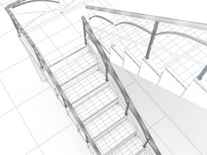 stair railings Model 3D