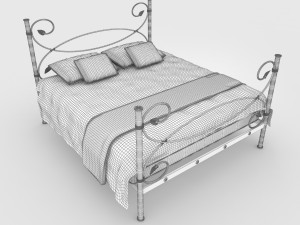 steel bed 3D Model