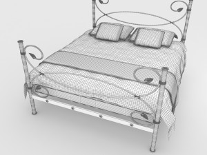steel bed 3D Model