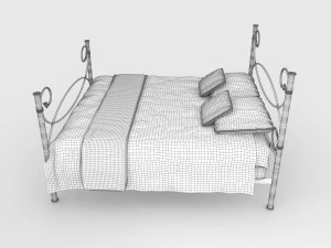 steel bed 3D Model