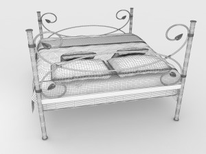 steel bed 3D Model