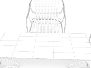 steel terrace furniture 3D Модель