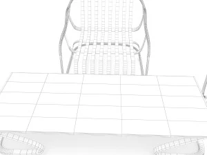 steel terrace furniture 3D Model