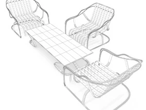 steel terrace furniture 3D Model