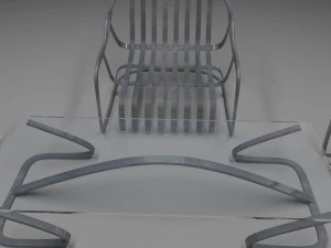 steel terrace furniture 3D Model