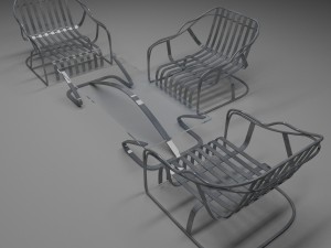 steel terrace furniture 3D Модель