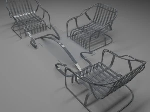 steel terrace furniture 3D Model