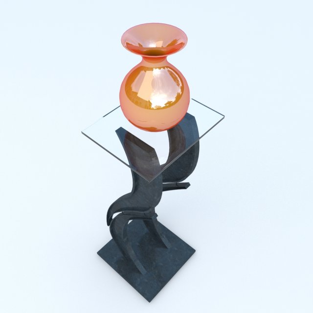 steel pedestal 3D Model .c4d .max .obj .3ds .fbx .stl .blend 