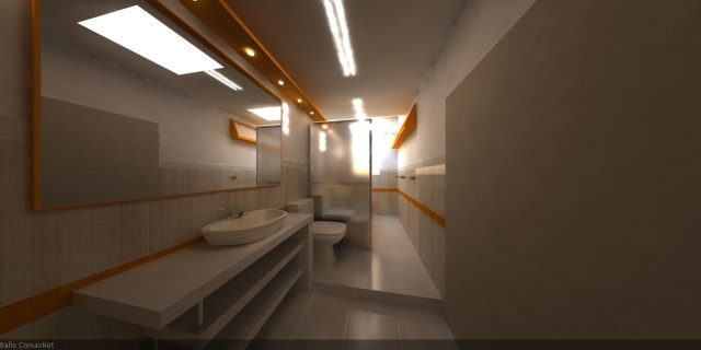 long bathroom design Modelo 3D .c4d .max .obj .3ds .fbx .stl .blend 