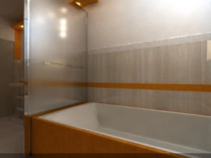 long bathroom design 3D Model