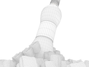 bottle with ice Modelo 3D