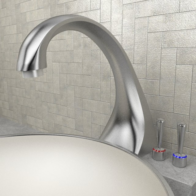 bathroom fittings new Model 3D .c4d .max .obj .3ds .fbx .stl .blend 