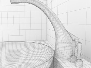 bathroom fittings interior new Model 3D