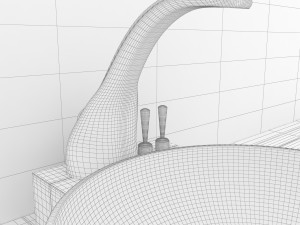 bathroom fittings interior new Model 3D