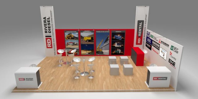 exhibition stand 8 x 5m 3D Model .c4d .max .obj .3ds .fbx .stl .blend