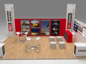 stand espositivo 8x5m Modello 3D