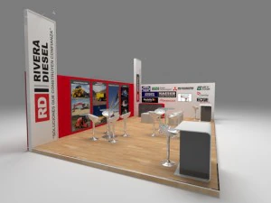exhibition stand 8 x 5m 3D Model