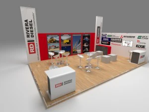exhibition stand 8 x 5m 3D Model