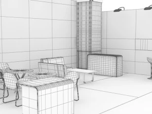 exhibition stand 8 x 5m 3D Model
