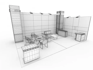 exhibition stand 8 x 5m 3D Model