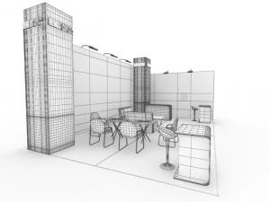 exhibition stand 8 x 5m 3D Model