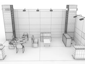 exhibition stand 8 x 5m 3D Model
