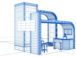 stand fair exhibitor 3D 모델