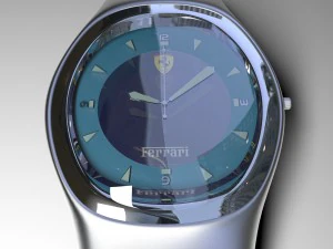 rel&oacute;gio de pulso met&aacute;lico Modelo 3D