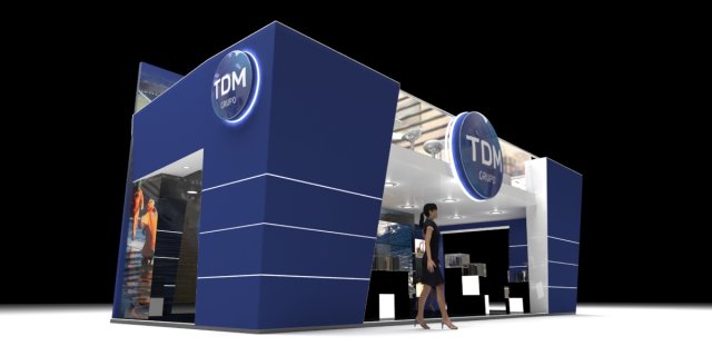 exhibition stand of 2 levels 3D 模型 .c4d .max .obj .3ds .fbx .stl .blend 