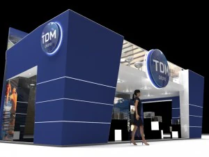 stand de exposici&oacute;n de 2 niveles Modelo 3D